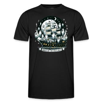 Sailors Sea Shanty Singing Ship Adventures - Men's Functional T-Shirt - black - Front - AI Model Male 178 dark (178cm)