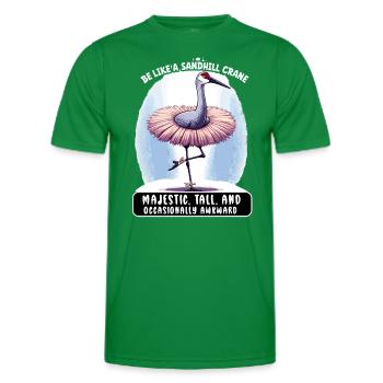 Sandhill Kranichliebhaber Vogelbeobachtung - Männer Funktions-T-Shirt - Kelly Green - Vorne - AI Model Male 178 dark (178cm)