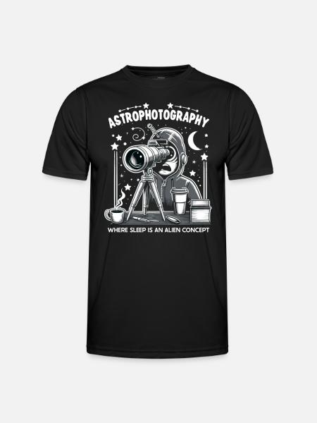 Astrophotography astronomy space camera - Men's Functional T-Shirt - black