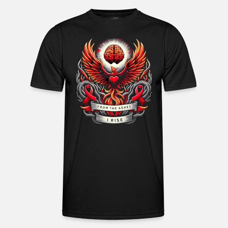 Schlaganfall-überlebende Schlaganfall-bewusstsein - Männer Funktions-T-Shirt - Schwarz