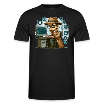 Ethical Hacking Analyst Ethical Cyber Security - Men's Functional T-Shirt - black - Front - AI Model Male 178 dark (178cm)