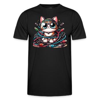 Ethical Hacking Analyst Ethical Cyber Security - Men's Functional T-Shirt - black - Front - AI Model Male 178 dark (178cm)