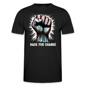 Ethical Hacking Analyst Ethical Cyber Security - Men's Functional T-Shirt - black - Front - AI Model Male 178 dark (178cm)