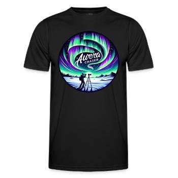 Polarlicht-aurora-verfolger Alaska Wilderness - Männer Funktions-T-Shirt - Schwarz - Vorne - AI Model Male 178 dark (178cm)