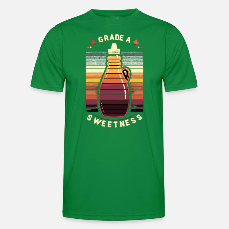 Maple Syrup Canada Tradition and Cones Men's Functional T-Shirt