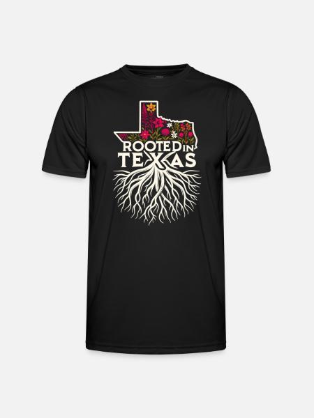 Texas Wildflowers Sæson Fields Blomster Texas - Funktionsshirt til herrer - sort
