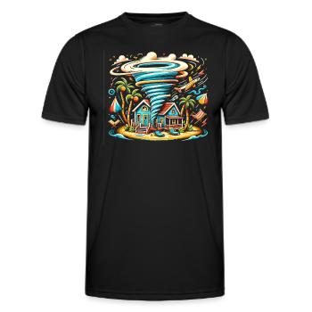 Meteorology children's tornado storm, The storm fan - Men's Functional T-Shirt - black - Front - AI Model Male 178 dark (178cm)