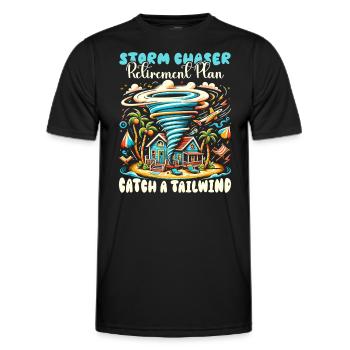 Meteorology children's tornado storm, The storm fan - Men's Functional T-Shirt - black - Front - AI Model Male 178 dark (178cm)