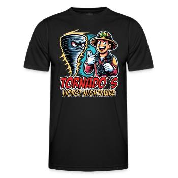 Meteorology children's tornado storm, The storm fan - Men's Functional T-Shirt - black - Front - AI Model Male 178 dark (178cm)