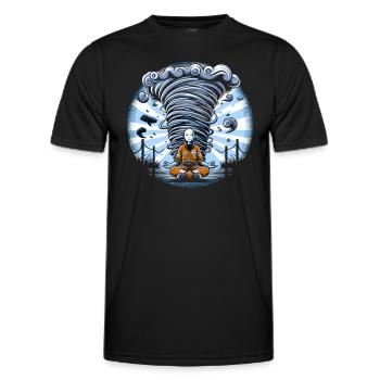 Meteorology children's tornado storm, The storm fan - Men's Functional T-Shirt - black - Front - AI Model Male 178 dark (178cm)