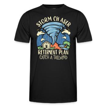Meteorology children's tornado storm, The storm fan - Men's Functional T-Shirt - black - Front - AI Model Male 178 dark (178cm)