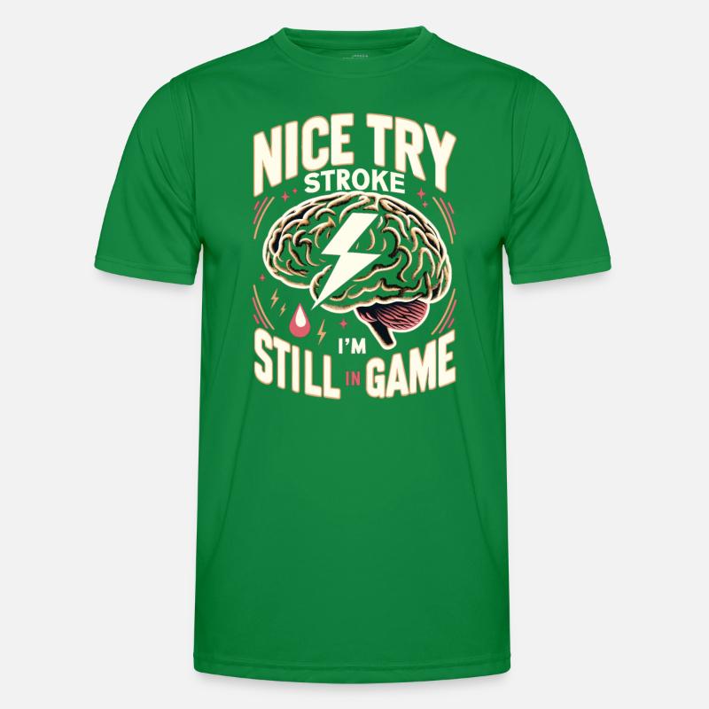 Schlaganfall-überlebende Schlaganfall-bewusstsein Männer Funktions-T-Shirt