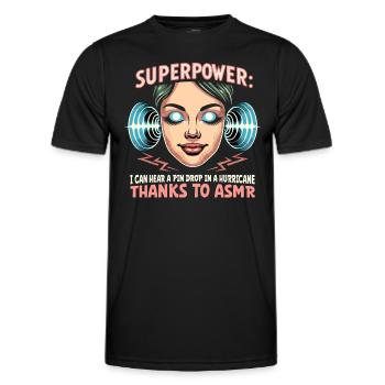 Asmr Whispering Asmr Enthusiast Mindfulness - Men's Functional T-Shirt - black - Front - AI Model Male 178 dark (178cm)