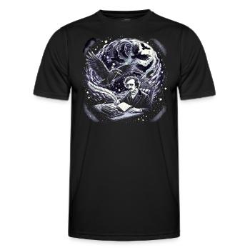 Edgar Allan Poe Fan, Classic Literature, - Men's Functional T-Shirt - black - Front - AI Model Male 178 dark (178cm)
