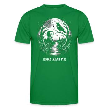 Edgar Allan Poe Fan, Classical Literature, - Men's Functional T-Shirt - kelly green - Front - AI Model Male 178 dark (178cm)