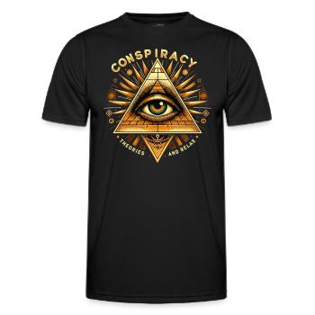 Conspiracy Theories Conspiracy Theorist Illuminati - Men's Functional T-Shirt - black - Front - AI Model Male 178 dark (178cm)