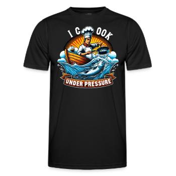 Navigation de plaisance Papa Bateau Capitaine Ponton Sailor Croisière - T-shirt sport Homme - noir - Devant - AI Model Male 178 dark (178cm)