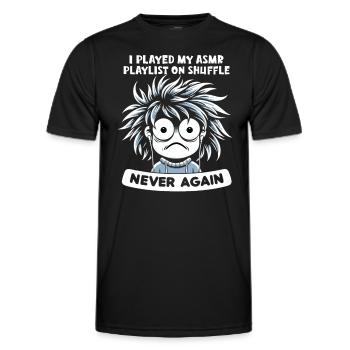 Asmr Whispering Asmr Enthusiast Mindfulness - Men's Functional T-Shirt - black - Front - AI Model Male 178 dark (178cm)