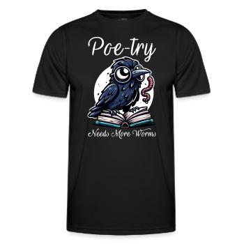 Fan d’Edgar Allan Poe, Littérature classique, - T-shirt sport Homme - noir - Devant - AI Model Male 178 dark (178cm)