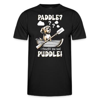 Canotage Papa Capitaine de bateau Ponton Marin Croisière - T-shirt sport Homme - noir - Devant - AI Model Male 178 dark (178cm)