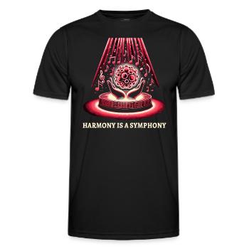 Red Light Therapy Low-level Laser Therapy for - Men's Functional T-Shirt - black - Front - AI Model Male 178 dark (178cm)