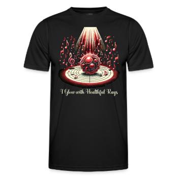 Red Light Therapy Low-level laser therapy for the - Men's Functional T-Shirt - black - Front - AI Model Male 178 dark (178cm)