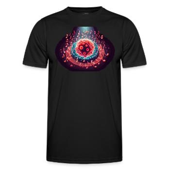 Red Light Therapy Low-level laser therapy for the - Men's Functional T-Shirt - black - Front - AI Model Male 178 dark (178cm)
