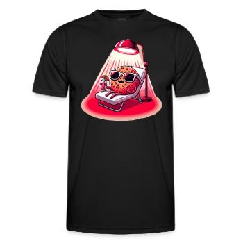 Red Light Therapy Low-level laser therapy for the - Men's Functional T-Shirt - black - Front - AI Model Male 178 dark (178cm)