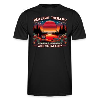Red Light Therapy Low-level laser therapy for the - Men's Functional T-Shirt - black - Front - AI Model Male 178 dark (178cm)