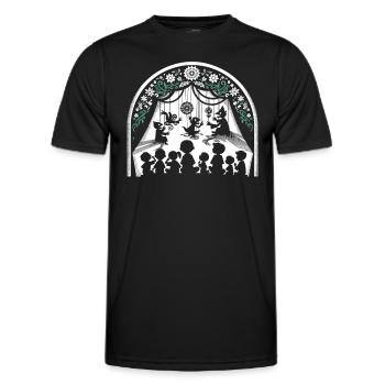 Puppet Mastery Shadow Play Bauchredner-geschenk - Männer Funktions-T-Shirt - Schwarz - Vorne - AI Model Male 178 dark (178cm)