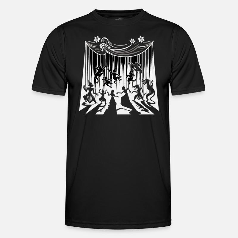 Puppet Mastery Shadow Play Bauchredner-geschenk - Männer Funktions-T-Shirt - Schwarz