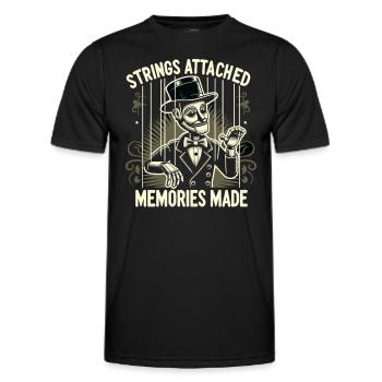 Puppet Mastery Shadow Play Bauchredner-geschenk - Männer Funktions-T-Shirt - Schwarz - Vorne - AI Model Male 178 dark (178cm)