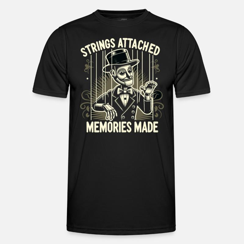 Puppet Mastery Shadow Play Bauchredner-geschenk - Männer Funktions-T-Shirt - Schwarz