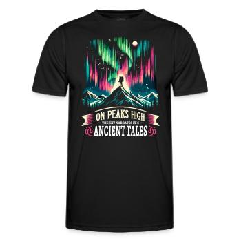 Polarlicht-aurora-verfolger Alaska Wilderness - Männer Funktions-T-Shirt - Schwarz - Vorne - AI Model Male 178 dark (178cm)