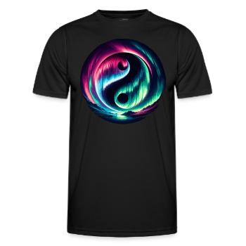 Polarlicht-aurora-verfolger Alaska Wilderness - Männer Funktions-T-Shirt - Schwarz - Vorne - AI Model Male 178 dark (178cm)