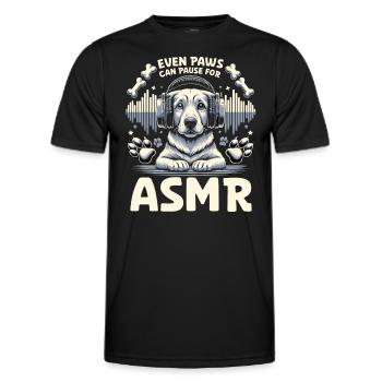 Asmr Whispering Asmr Enthusiast Mindfulness - Men's Functional T-Shirt - black - Front - AI Model Male 178 dark (178cm)