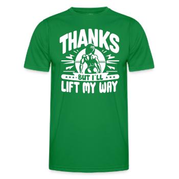 Femme Musculation Powerlifting Haltérophilie Fit - T-shirt sport Homme - vert - Devant - AI Model Male 178 dark (178cm)