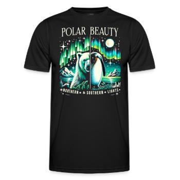 Polarlicht-aurora-verfolger Alaska Wilderness - Männer Funktions-T-Shirt - Schwarz - Vorne - AI Model Male 178 dark (178cm)