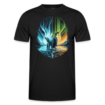 Polarlicht-aurora-verfolger Alaska Wilderness - Männer Funktions-T-Shirt - Schwarz - Vorne - AI Model Male 178 dark (178cm)