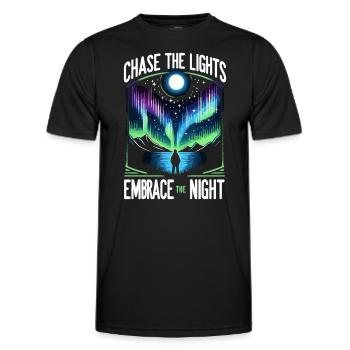 Polarlicht-aurora-verfolger Alaska Wilderness - Männer Funktions-T-Shirt - Schwarz - Vorne - AI Model Male 178 dark (178cm)
