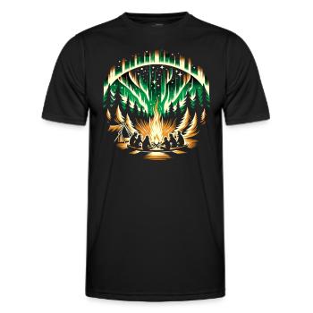 Polarlicht-aurora-verfolger Alaska Wilderness - Männer Funktions-T-Shirt - Schwarz - Vorne - AI Model Male 178 dark (178cm)