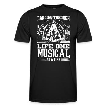 Broadway Musical Musical Theater Sängerin - Männer Funktions-T-Shirt - Schwarz - Vorne - AI Model Male 178 dark (178cm)