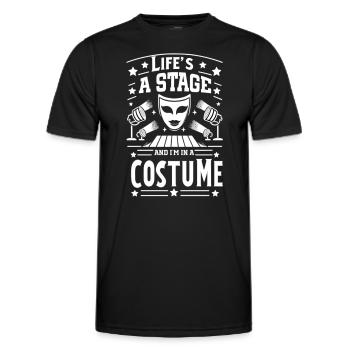 Broadway Musical Musical Theater Sängerin - Männer Funktions-T-Shirt - Schwarz - Vorne - AI Model Male 178 dark (178cm)