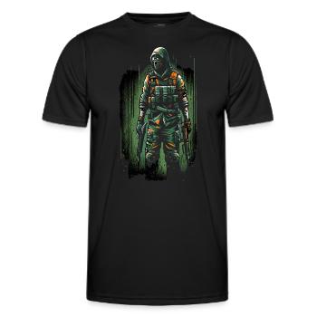 Horrorfilm-fan Zombie-horror Klassischer - Männer Funktions-T-Shirt - Schwarz - Vorne - AI Model Male 178 dark (178cm)
