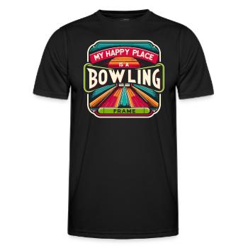Drôle de bowling équipe bowler grève bowling club - T-shirt sport Homme - noir - Devant - AI Model Male 178 dark (178cm)