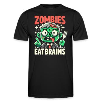 Horrorfilm-fan Zombie-horror Klassischer - Männer Funktions-T-Shirt - Schwarz - Vorne - AI Model Male 178 dark (178cm)