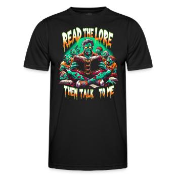 Horrorfilm-fan Zombie-horror Klassischer - Männer Funktions-T-Shirt - Schwarz - Vorne - AI Model Male 178 dark (178cm)