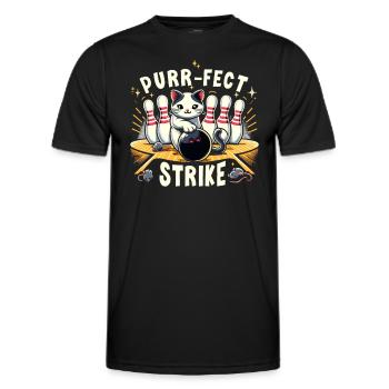 Drôle de bowling équipe bowler grève bowling club - T-shirt sport Homme - noir - Devant - AI Model Male 178 dark (178cm)