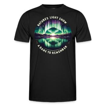 Polarlicht-aurora-verfolger Alaska Wilderness - Männer Funktions-T-Shirt - Schwarz - Vorne - AI Model Male 178 dark (178cm)