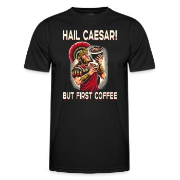 Jules César Histoire romaine Empire romain - T-shirt sport Homme - noir - Devant - AI Model Male 178 dark (178cm)